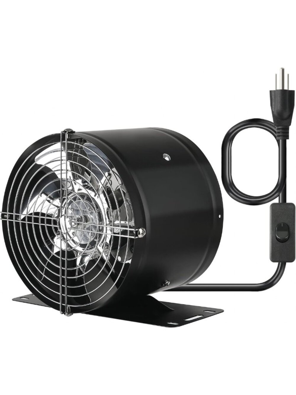 8 Inch Inline Duct Fan - Low Noise High Air Flow Exhaust Fan for Garage, Attic